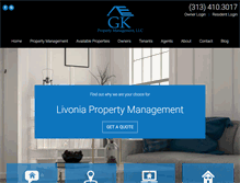 Tablet Screenshot of gkpropertymanagement.net